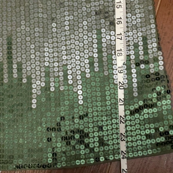 Chances R olive army green tank top silver sequins sleeveless size medium cotton - Picture 6 of 12